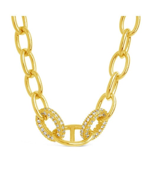 Cubic Zirconia Chain Link Reina Necklace