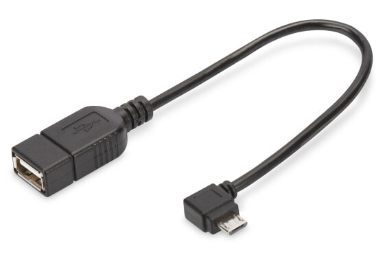 DIGITUS USB Adapter / Converter, OTG, micro B/M - A/F, 0.15m