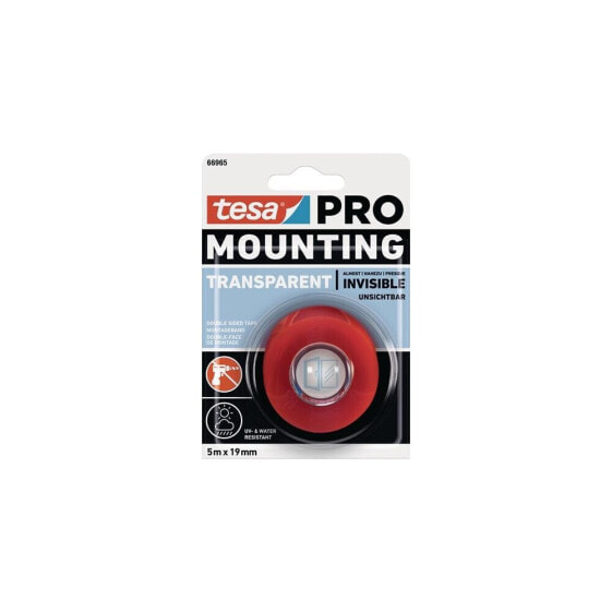 Tesa Montageband Mounting PRO Transparent 66965 transparent Länge 5 m Breite 19 mm , VE: 12 Rolle