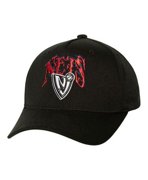 Men's Black New Jersey Nets SUGA x NBA Capsule Collection Glitch Stretch Snapback Hat