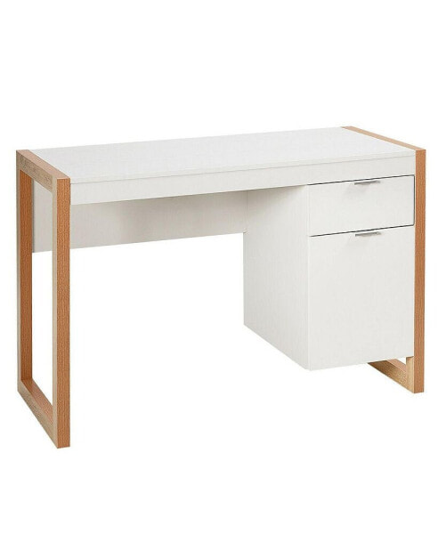 Modern Computer Desk Study Table Writing Workstation with Cabinet and Drawer