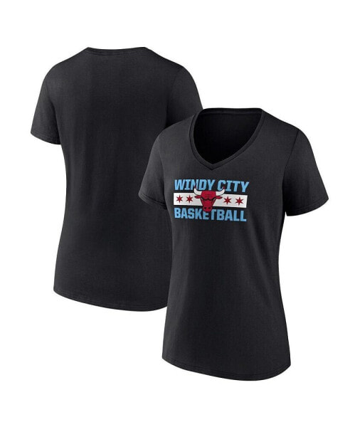 Women's Black Chicago Bulls Hometown Collection T-shirt