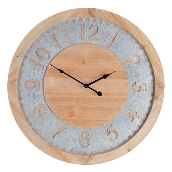 Wall Clock Natural Fir wood 60 x 4,5 x 60 cm