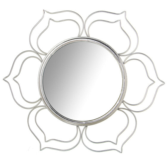 Wall mirror Alexandra House Living Silver Metal Flower 2 x 68 x 60 cm