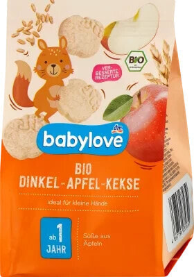 Kindersnack Dinkel-Apfel-Kekse Bio ab 1 Jahr, 125 g