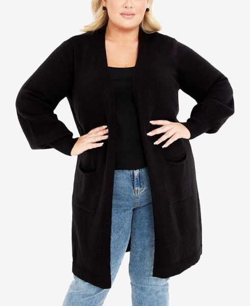 Plus Size Leona Long Sleeve Cardigan Sweater