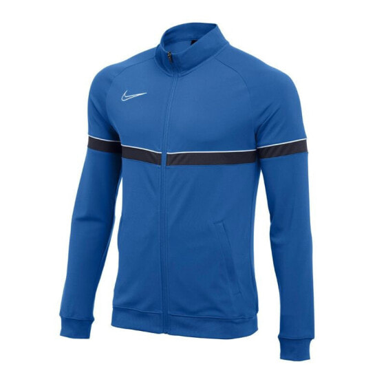 Мужская толстовка без капюшона на молнии спортивная синяя с логотипом Nike Dri-FIT Academy 21 M CW6113-463
