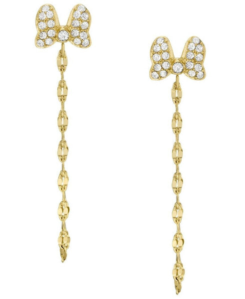 Disney x Fossil Special Edition Women's Clear Crystal Minnie Mouse Drop Earrings