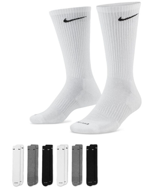 Unisex Everyday Plus Cushioned Training Crew Socks (6 Pairs)