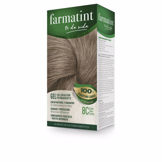 Farmatint	Permanent Coloring Gel No. 8 C Перманентная краска для волос на растительной основе и маслах без аммиака, оттенок светлый пепельный блонд