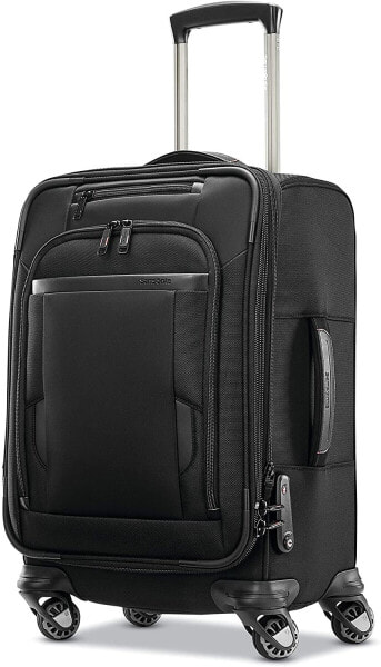 Чемодан Samsonite Pro Travel Softside Expandable с колесами Spinner, Черный, Carry-On 21-дюйм.