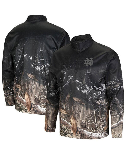 Men's Black, Realtree Camo Notre Dame Fighting Irish Creek Quarter-Zip Jacket