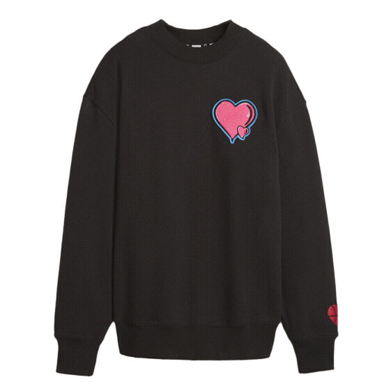 Puma Whole Lotta Love Mock Neck Sweatshirt Womens Black 62556701