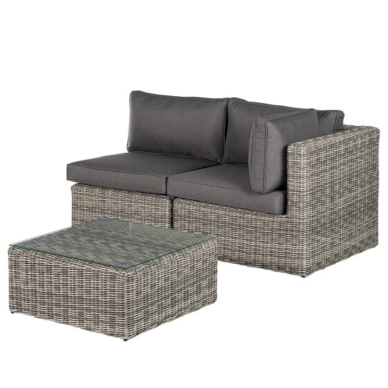 Loungeset Voia aus Polyrattan 3-teilig