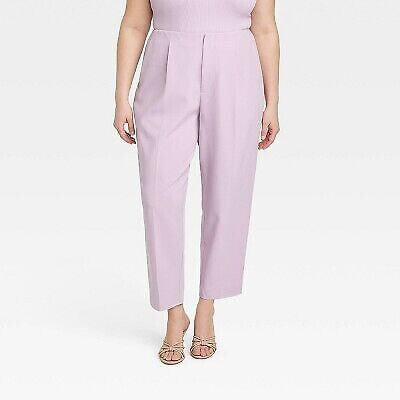 Women's High-Rise Tailored Trousers - A New Day Lavender 24