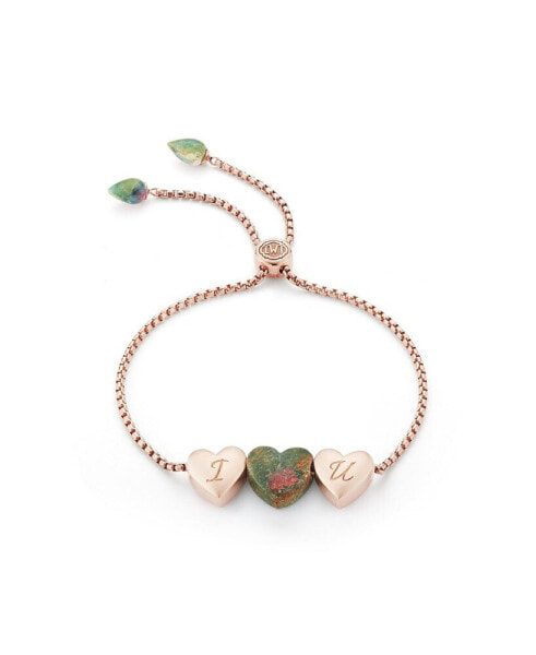 Браслет Luv My Jewelry Ruby Fuchsite Rose Gold.