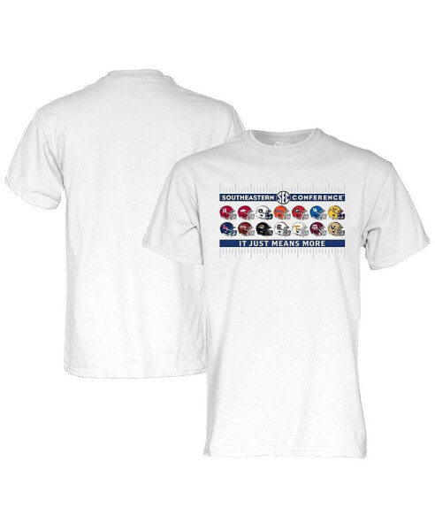 Men's White 2023/24 SEC Football Helmet Logo T-shirt