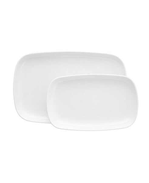 Melamine Cooper 2 Pc. Platter Set