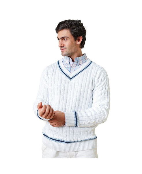 Men's Organic V-Neck Cricket Sweater
