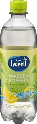 Erfrischungsgetränk, Wasser + Koffein Zitrone-Limette, 500 ml