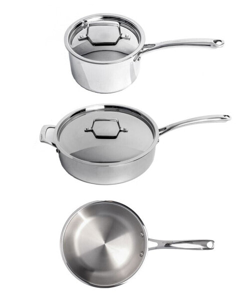 Professional Tri-Ply 18/10 Stainless Steel 5 Piece Starter Cookware Set