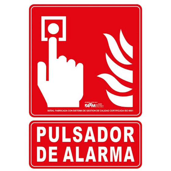 ATM Class A PVC alarm push button sign