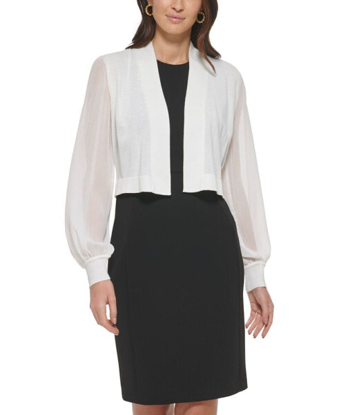 Women's Chiffon-Sleeve Shrug