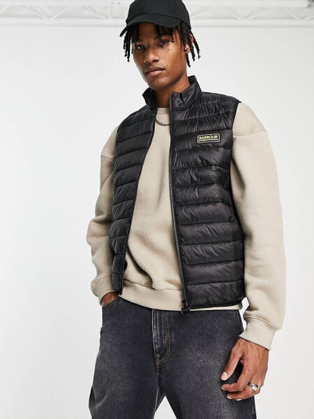 Barbour International Racer Reed quilted gilet in black