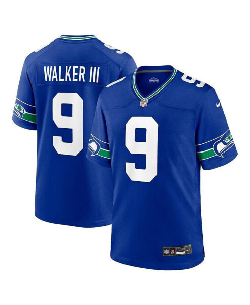 Men's Kenneth Walker III Royal Seattle Seahawks Throwback Player Game Jersey