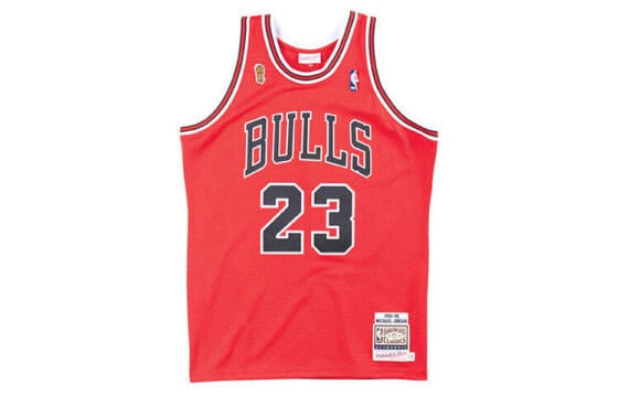 Mitchell & Ness NBA 复古运动球衣 AU球员版 1995-96赛季总决赛芝加哥公牛队 迈克尔·乔丹 23号 情侣款 红色 / Жилетка баскетбольная Mitchell & AJY4GS18075-CBUSCAR95MJO