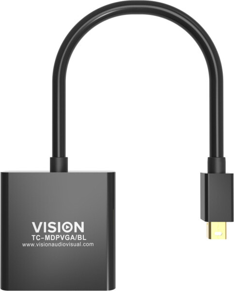 Vision TC-MDPVGA/BL - Mini DisplayPort - VGA (D-Sub) - Male - Female - Straight - Straight