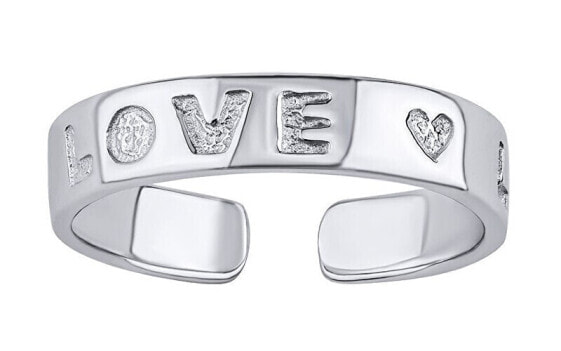 Кольцо Silvego с открытой серебряной защелкой на ноге Aisha с надписью Любовь PRM11520R