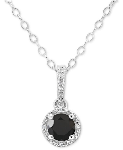 Macy's cultured Freshwater Pearl & Diamond Accent 18" Pendant Necklace in Sterling Silver (Also in Onyx, Turquoise, & Labradorite)