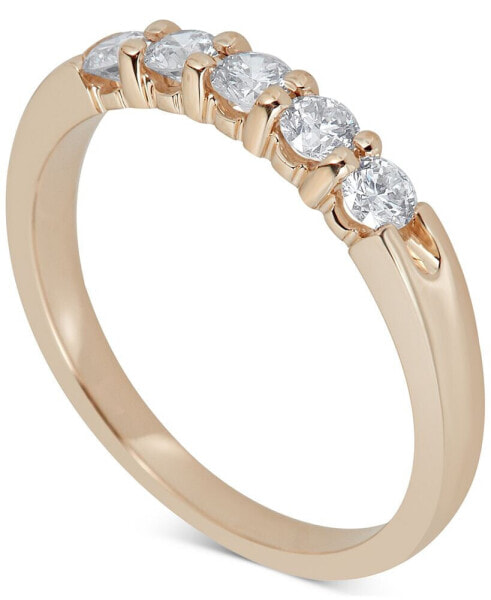 Diamond Five-Stone Ring (1/2 ct. t.w.) in 14k White or Yellow Gold