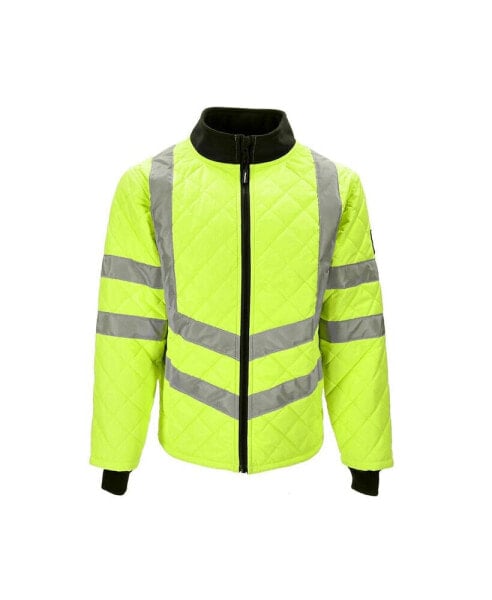 Big & Tall Hi Vis Diamond Quilted Water Repellent Jacket