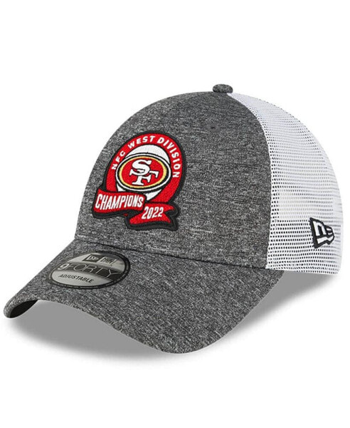 Men's Heather Gray San Francisco 49ers 2022 NFC West Division Champions Locker Room 9FORTY Adjustable Hat