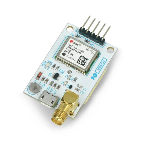 Velleman VMA430 - GPS / GLONASS u-Blox NEO-7M UART module with antenna