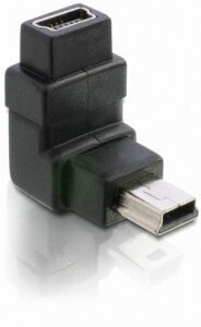 Delock Adapter USB-B mini - USB-B mini 5-pin - USB-B mini 5-pin - Black