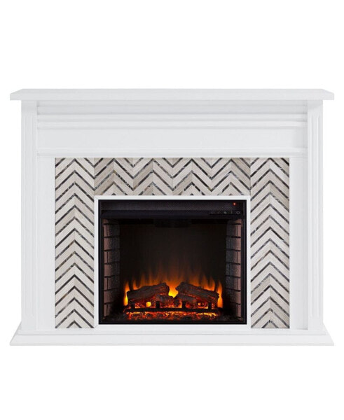 Elior Marble Tiled Electric Fireplace