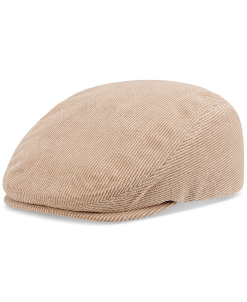 Men's Fleece-Lined Corduroy Flat Top Ivy Hat