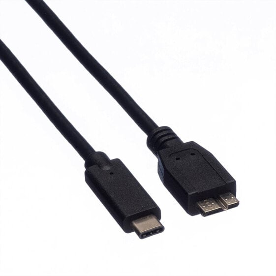ROLINE USB 3.1 Cable - C-Micro B - M/M 1m - 1 m - USB C - Micro-USB B - USB 3.2 Gen 1 (3.1 Gen 1) - 5000 Mbit/s - Black