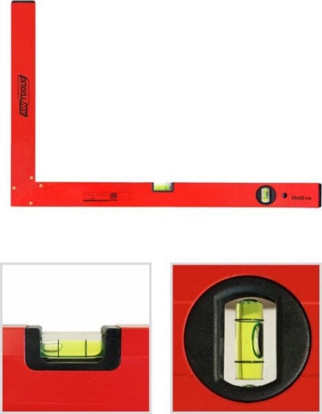 AWTools Kątownik 90° z poziomicą 50 x 80cm (AW30108)