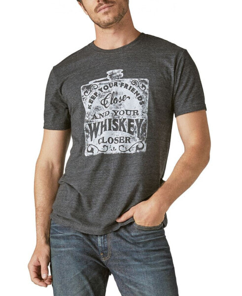 Men's Keep Your Friends Close Whiskey Crewneck T-shirt