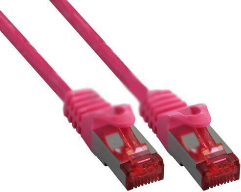 InLine Patch Cable S/FTP PiMF Cat.6 250MHz PVC copper pink 7.5m