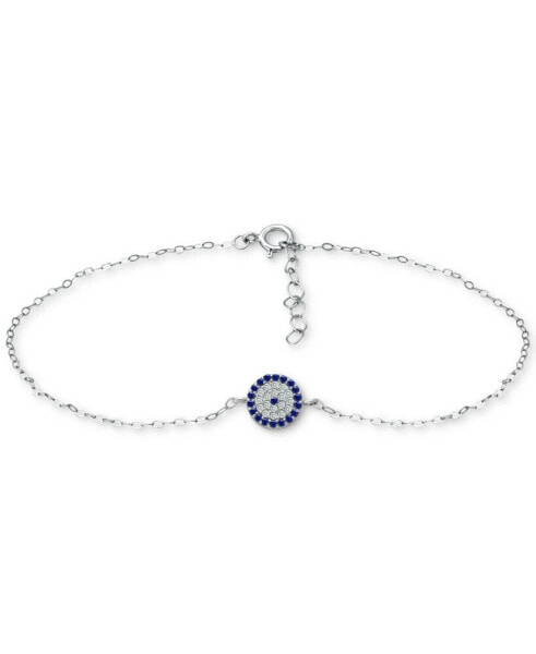 Cubic Zirconia Evil Eye Ankle Bracelet in Sterling Silver, Created for Macy's