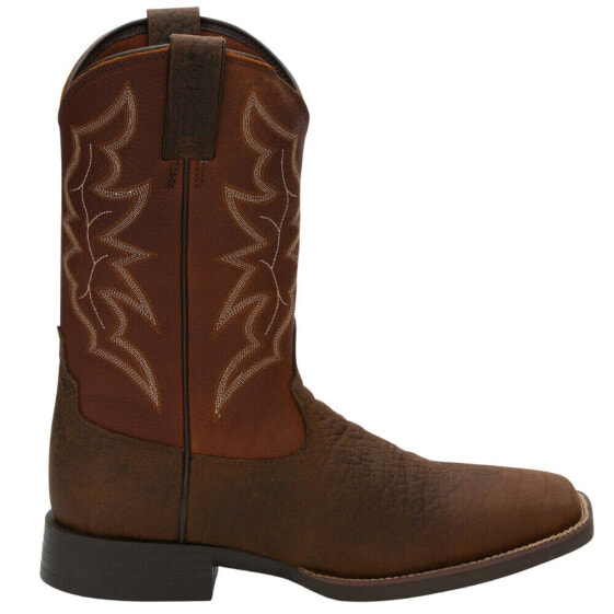 Justin Boots Chet Square Toe Cowboy Mens Brown Casual Boots 7222