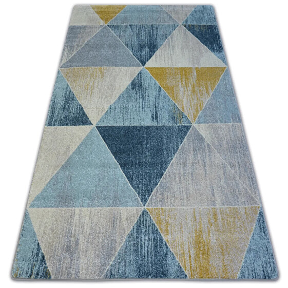 Teppich Nordic Triangle Blau/creme