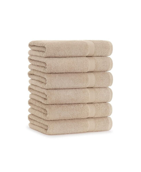 True Color Bath Towels (6 Pack), Solid Color Options, 25x52 in., 100% Soft Cotton