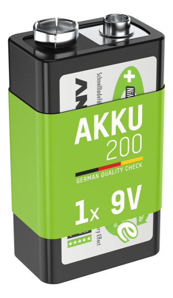 Ansmann Akkuzelle maxE 8,4 V 200 mAh 9V E-Block HR9V 1