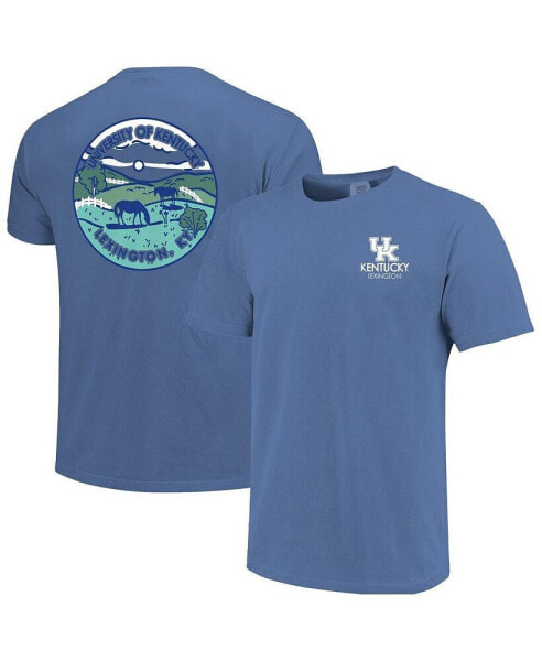 Men's and Women's Royal Kentucky Wildcats Scenic Comfort Colors T-Shirt